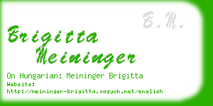 brigitta meininger business card
